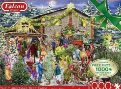 Jumbo 1000 Pieces*Falcon De Luxe - The Christmas Tree Farm - 2 X 1000 Piece Jigsaw Puzzle