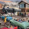 Jumbo 1000 Pieces*Falcon De Luxe - The Level Crossing - 1000 Piece Jigsaw Puzzle
