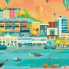 Jumbo 1000 Pieces*Falcon De Luxe - The Marina - 1000 Piece Jigsaw Puzzle