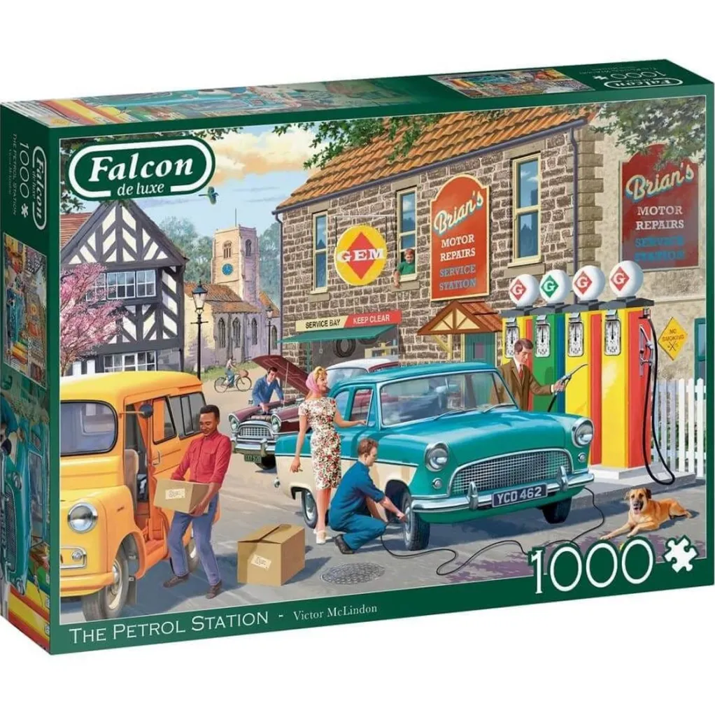 Jumbo 1000 Pieces*Falcon De Luxe - The Petrol Station - 1000 Piece Jigsaw Puzzle