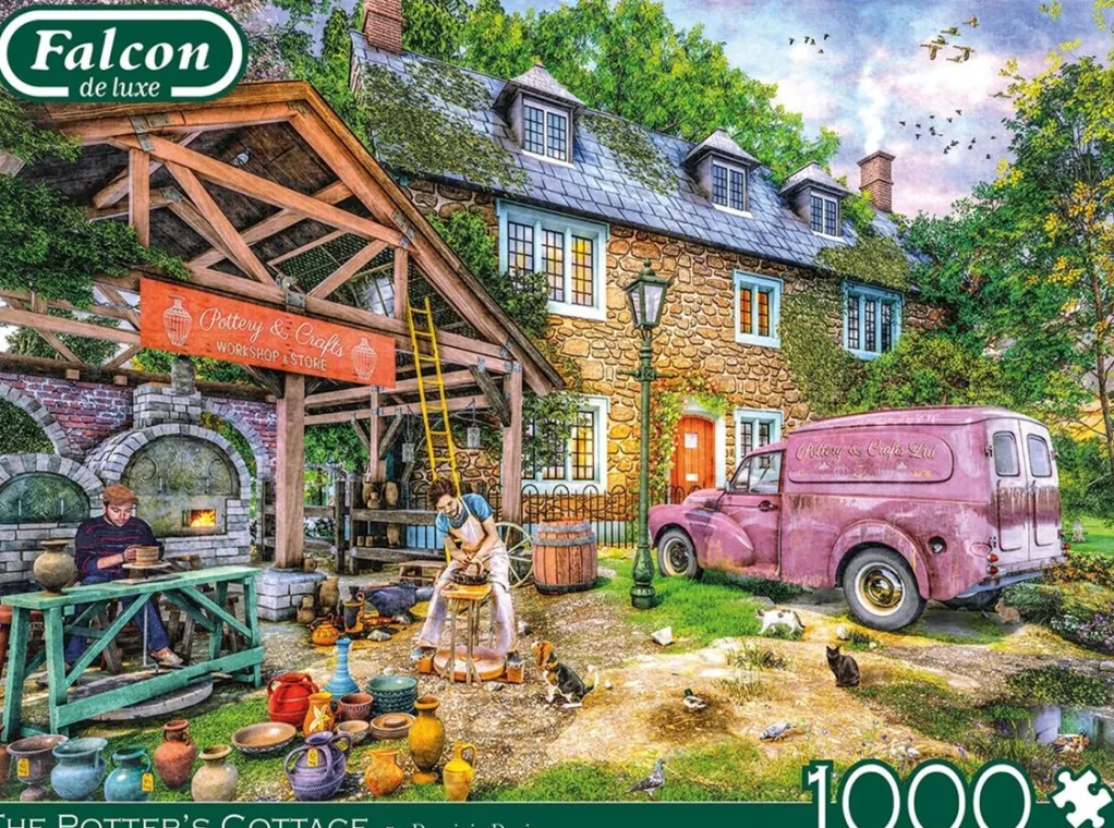 Jumbo 1000 Pieces*Falcon De Luxe - The Potters Cottage - 1000 Piece Jigsaw Puzzle