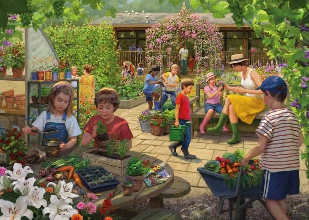 Jumbo 1000 Pieces*Falcon De Luxe - The Vegetable Garden - 1000 Piece Jigsaw Puzzle
