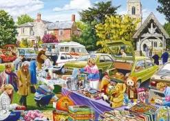 Jumbo 500 Pieces*Falcon De Luxe - Village Church Car Boot Sale - 500 Piece Jigsaw Puzzle
