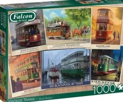 Jumbo 1000 Pieces*Falcon De Luxe - Vintage Trams - 1000 Piece Jigsaw Puzzle