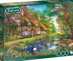 Jumbo 1000 Pieces*Falcon De Luxe - Waterside Cottage - 1000 Piece Jigsaw Puzzle