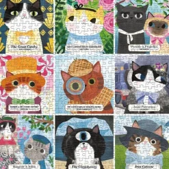 Galison 500 Pieces* - Bookish Cats - 500 Piece Jigsaw Puzzle