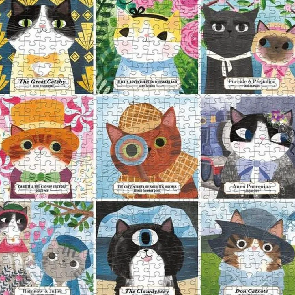 Galison 500 Pieces* - Bookish Cats - 500 Piece Jigsaw Puzzle