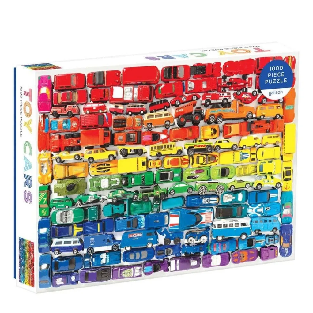 Galison 1000 Pieces* - Rainbow Toy Cars - 1000 Piece Jigsaw Puzzle