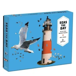 Galison 500 Pieces* - Seas The Day 2 In 1 Shaped Puzzle
