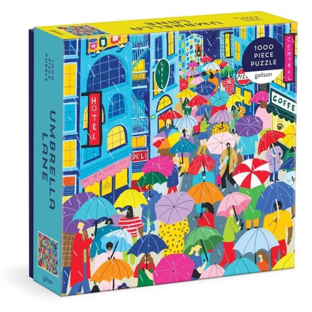 Galison 1000 Pieces* - Umbrella Lane - 1000 Piece Jigsaw Puzzle