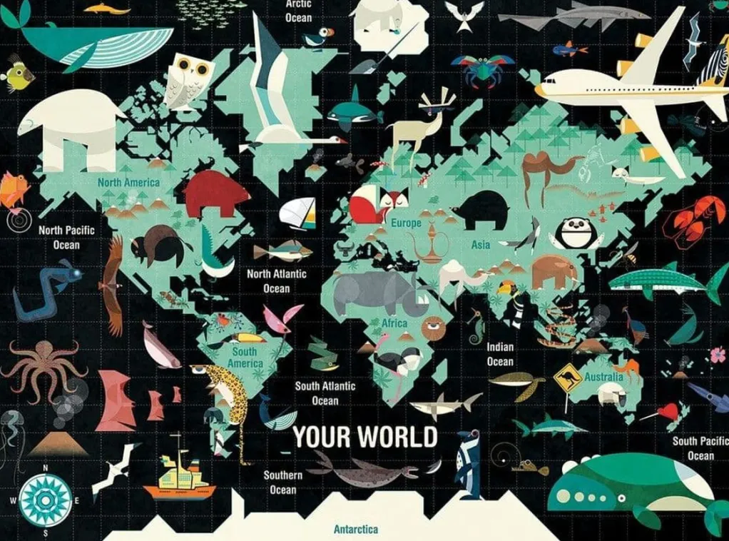 Galison 1000 Pieces* - Your World - 1000 Piece Jigsaw Puzzle