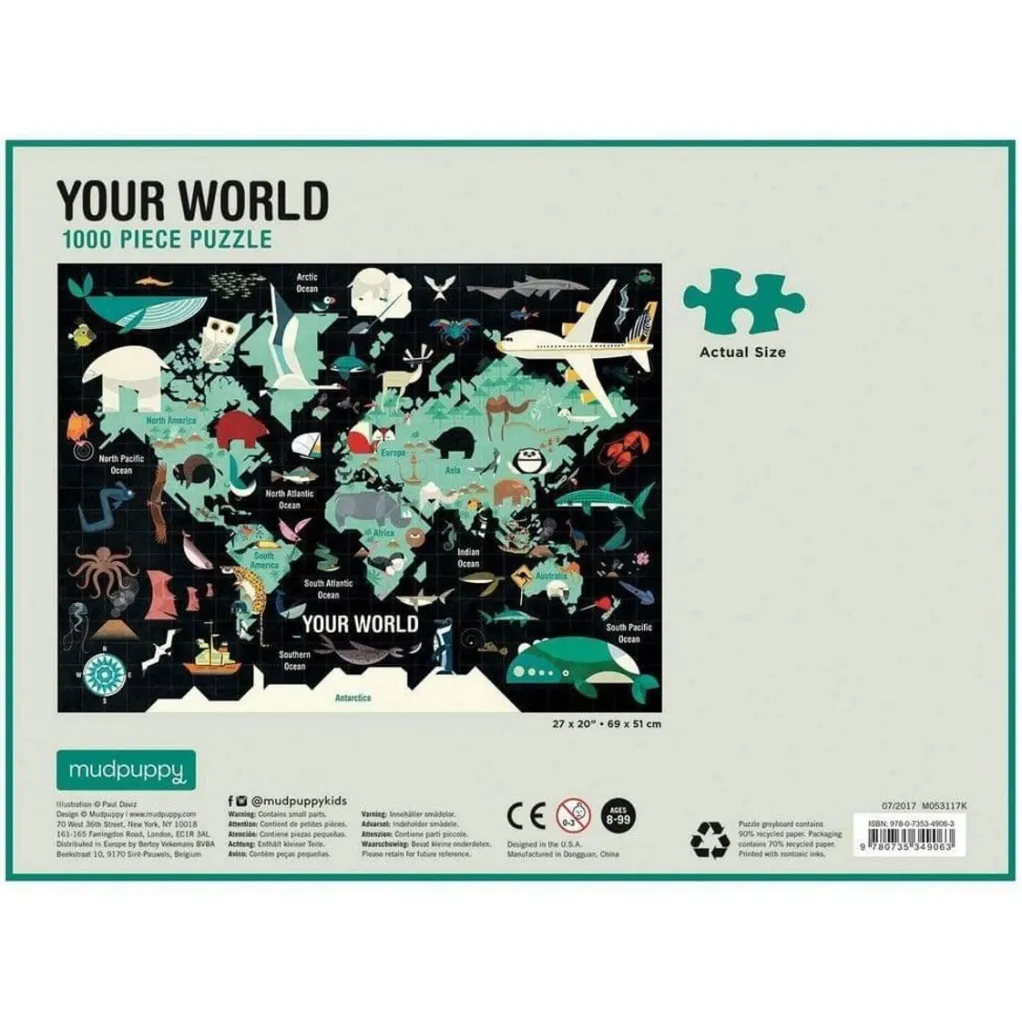 Galison 1000 Pieces* - Your World - 1000 Piece Jigsaw Puzzle