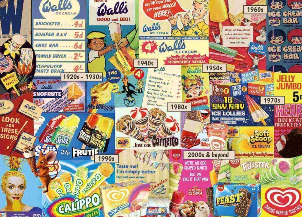 Gibsons 1000 Pieces* - 100 Years Of Walls Ice Cream - 1000 Piece Jigsaw Puzzle