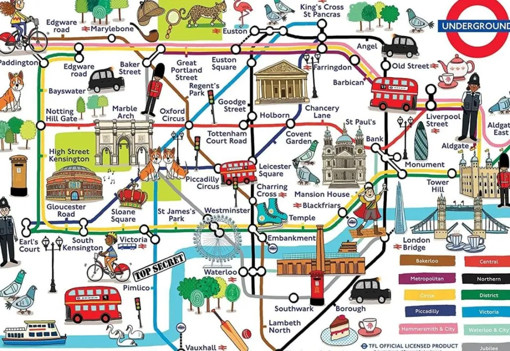 Gibsons 300 Pieces & Under* - Adventures On The London Underground - 250 Piece Jigsaw Puzzle