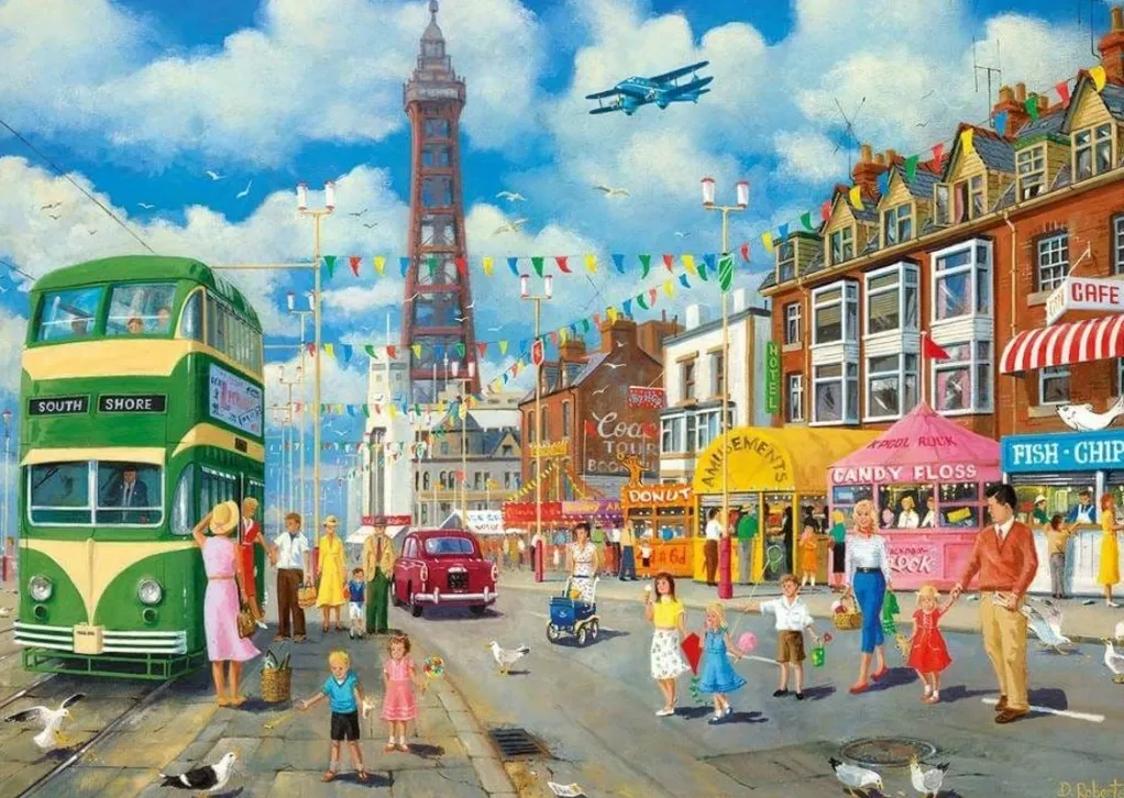 Gibsons 1000 Pieces* - Blackpool Promenade - 1000 Piece Jigsaw Puzzle