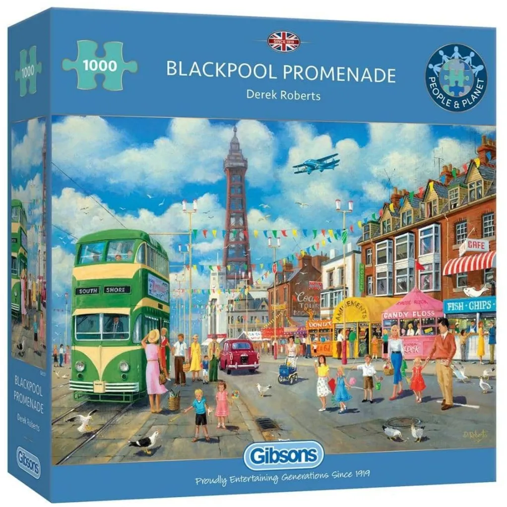 Gibsons 1000 Pieces* - Blackpool Promenade - 1000 Piece Jigsaw Puzzle