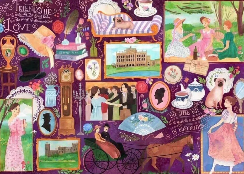 Gibsons 1000 Pieces* - Book Club - Jane Austen - 1000 Piece Jigsaw Puzzle