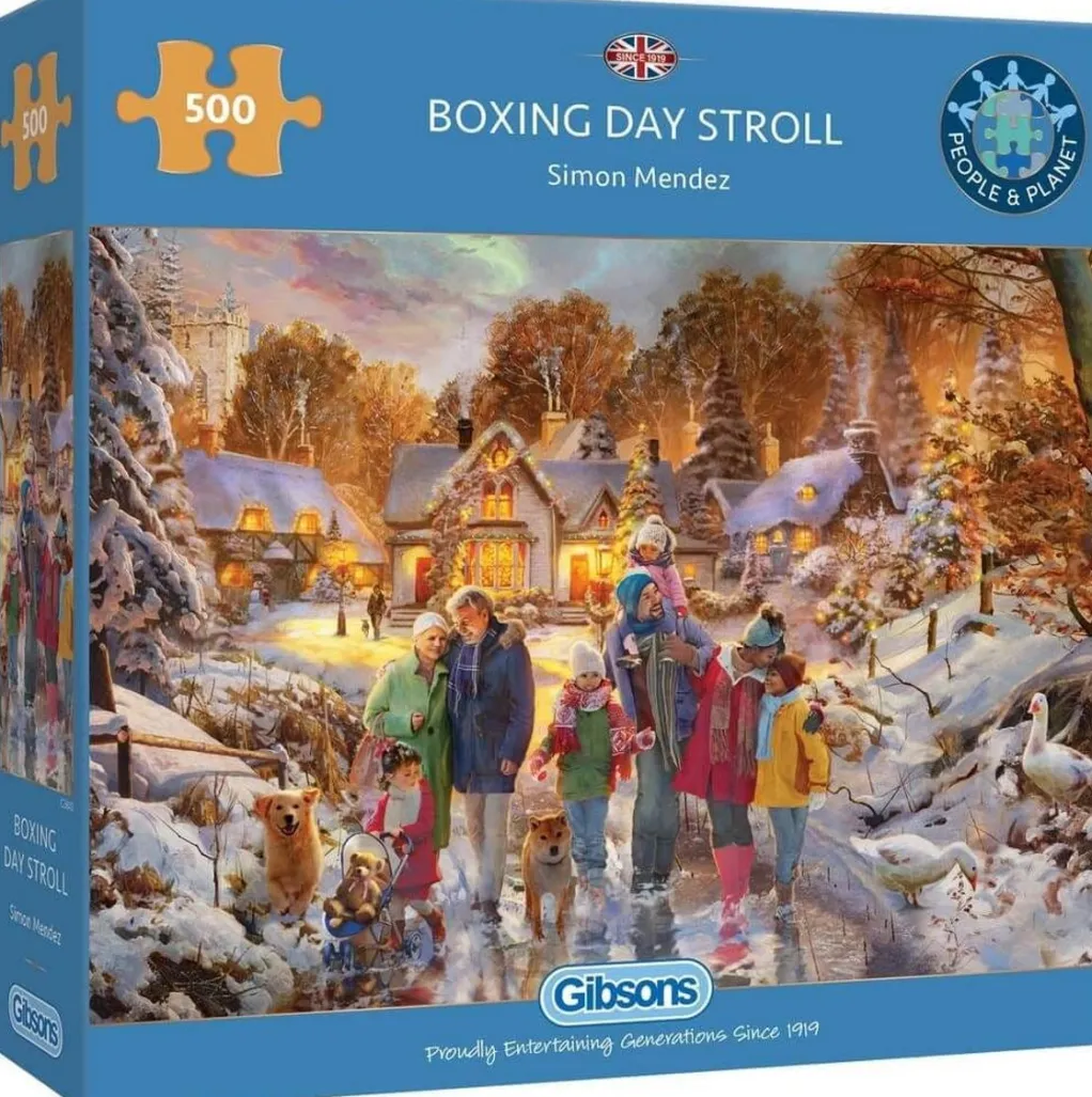 Gibsons 636 Pieces* - Boxing Day Stroll - 500 Piece Jigsaw Puzzle