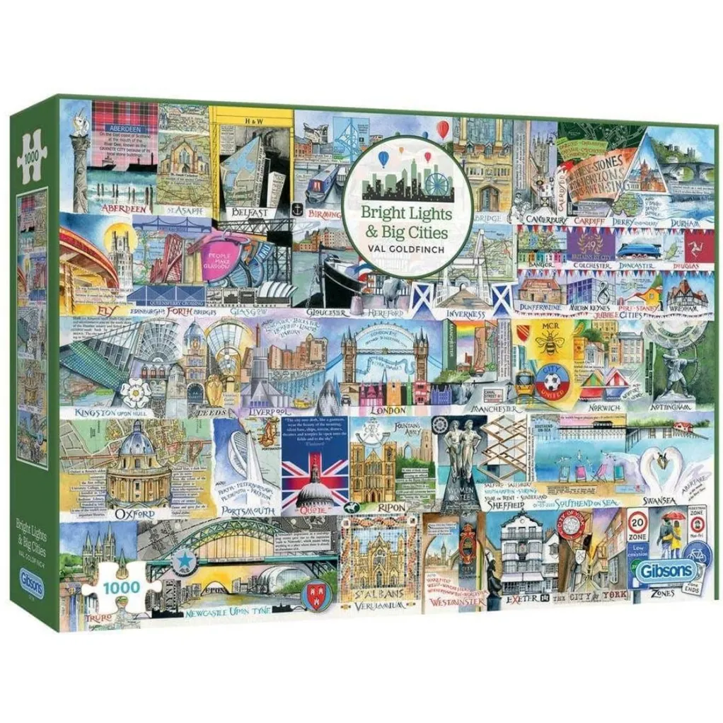Gibsons 1000 Pieces* - Bright Lights & Big Cities - 1000 Piece Jigsaw Puzzle