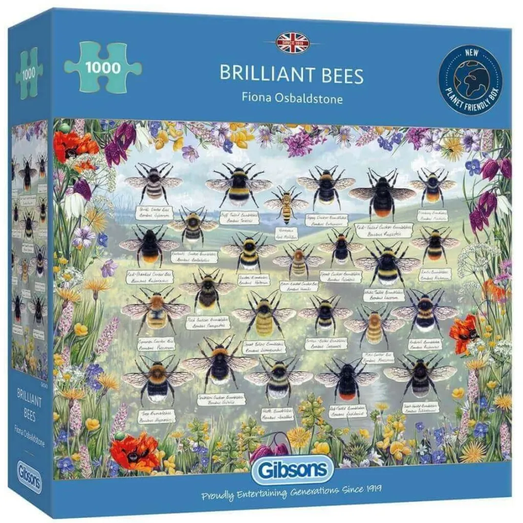 Gibsons 1000 Pieces* - Brilliant Bees - 1000 Piece Jigsaw Puzzle