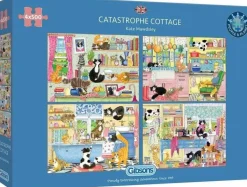 Gibsons 500 Pieces* - Catastrophe Cottage - 4 X 500 Piece Jigsaw Puzzle