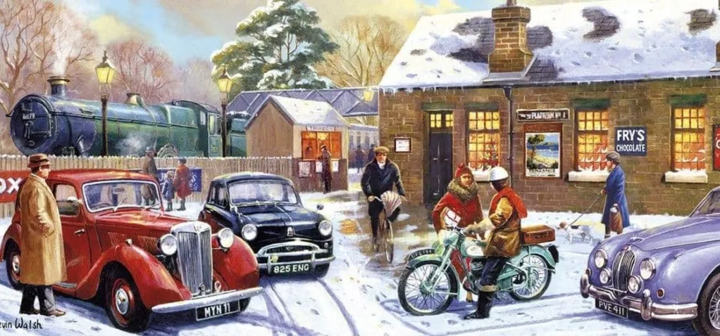 Gibsons 636 Pieces* - Christmas Eve At The Station - 636 Piece Jigsaw Puzzle