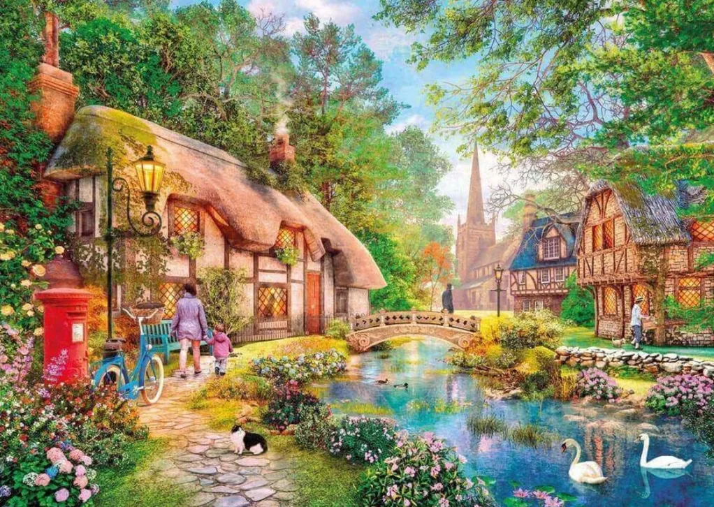 Gibsons Extra Large Pieces* - Cottageway Lane - 250Xl Piece Jigsaw Puzzle