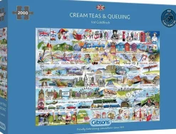 Gibsons 2000 Pieces* - Cream Teas & Queuing - 2000 Piece Jigsaw Puzzle