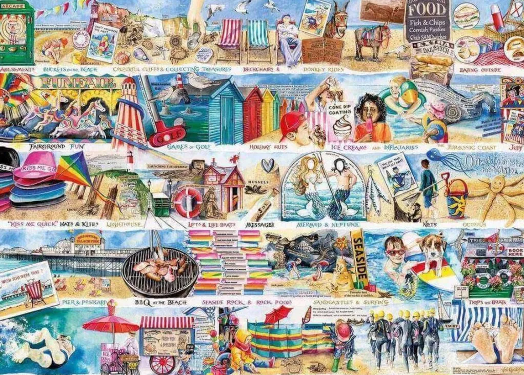 Gibsons 2000 Pieces* - Deckchairs And Donkeys - 1000 Piece Jigsaw Puzzle