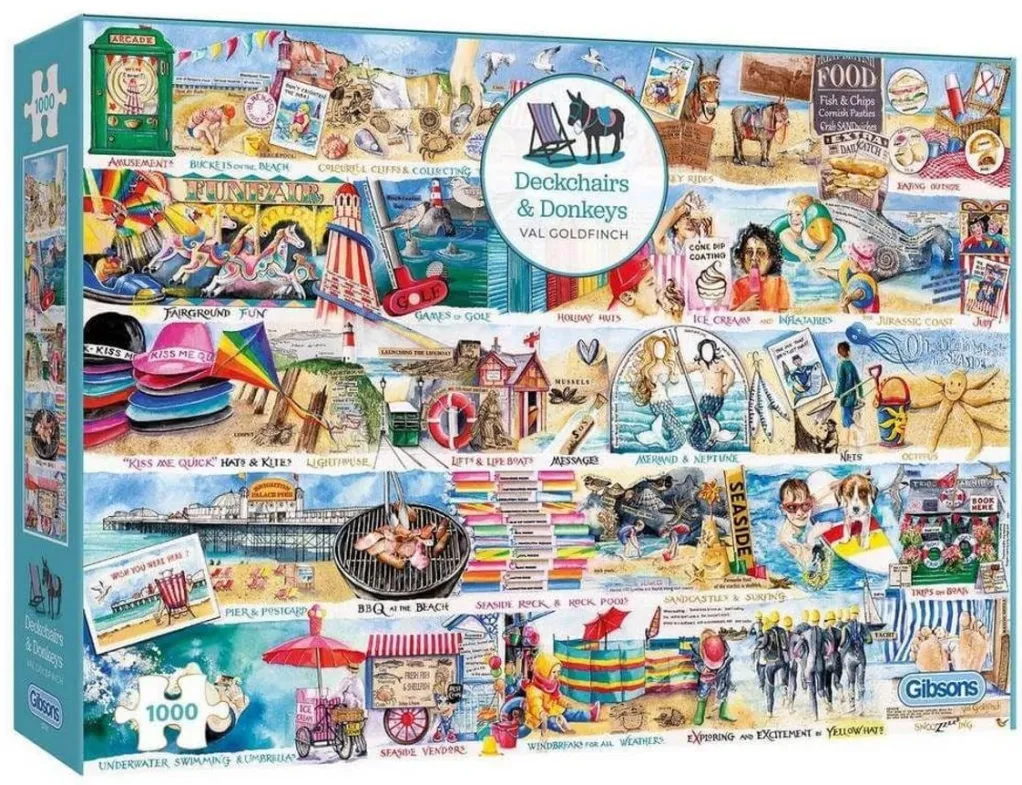 Gibsons 2000 Pieces* - Deckchairs And Donkeys - 1000 Piece Jigsaw Puzzle