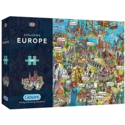 Gibsons 1000 Pieces* - Exploring Europe - 1000 Piece Jigsaw Puzzle