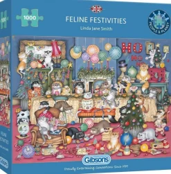 Gibsons 1000 Pieces* - Feline Festivities - 1000 Piece Jigsaw Puzzle
