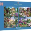 Gibsons 500 Pieces* - Flora & Fauna - 4 X 500 Piece Jigsaw Puzzle