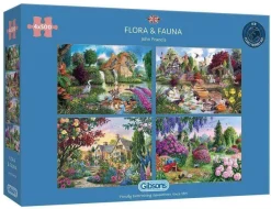 Gibsons 500 Pieces* - Flora & Fauna - 4 X 500 Piece Jigsaw Puzzle