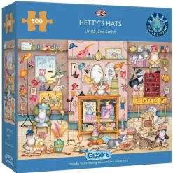 Gibsons 500 Pieces* - Hetty'S Hats - 500 Piece Jigsaw Puzzle