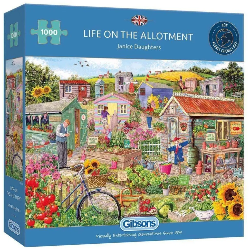 Gibsons 636 Pieces* - Life On The Allotment - 1000 Piece Jigsaw Puzzle