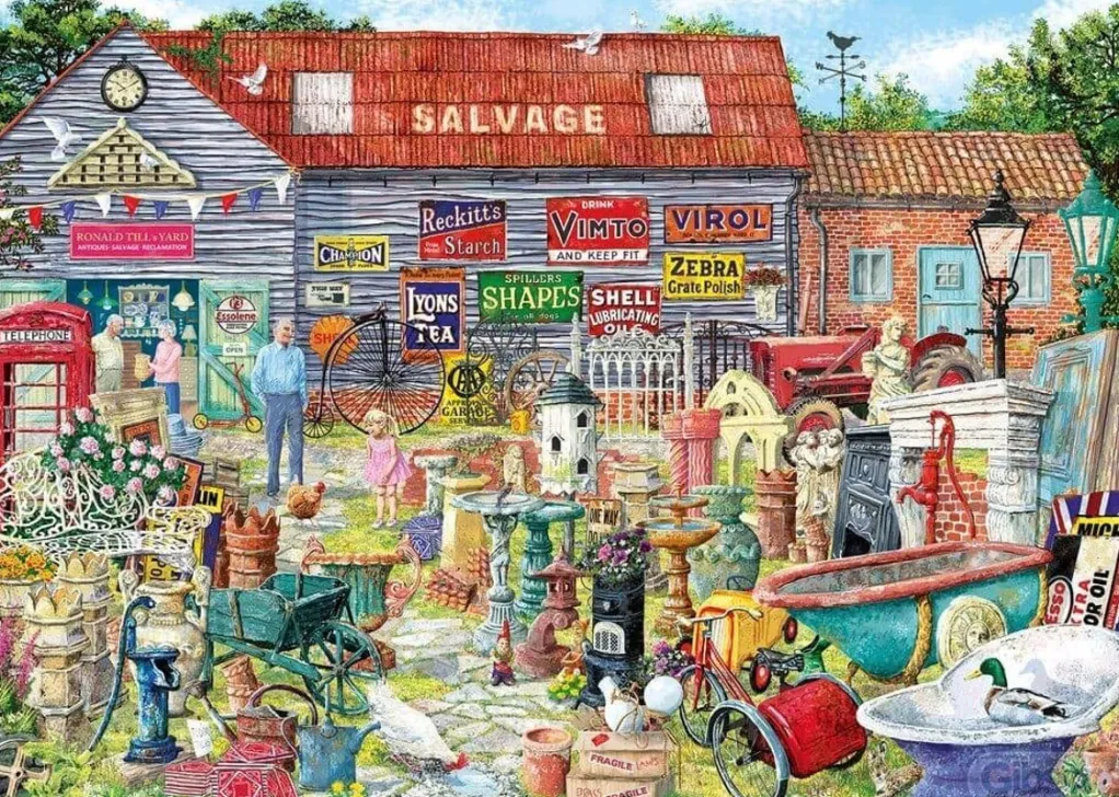 Gibsons 636 Pieces* - Pots & Penny Farthing - 1000 Piece Jigsaw Puzzle