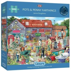 Gibsons 636 Pieces* - Pots & Penny Farthing - 1000 Piece Jigsaw Puzzle
