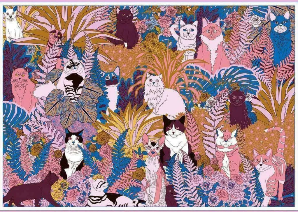 Gibsons 1000 Pieces* - Purrfect Plants - 1000 Piece Jigsaw Puzzle