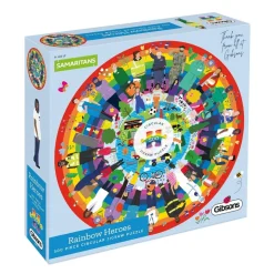 Gibsons 500 Pieces* - Rainbow Heroes Circular Puzzle - 500 Piece Jigsaw Puzzle