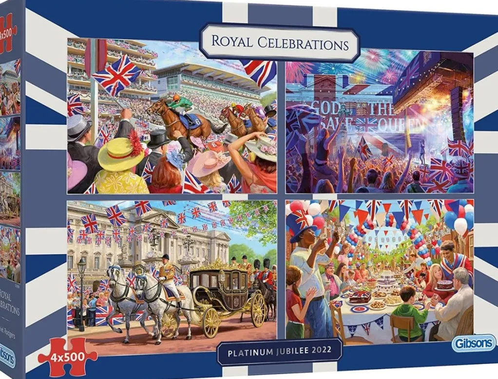Gibsons 500 Pieces* - Royal Celebrations - 4 X 500 Piece Jigsaw Puzzle