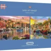 Gibsons 1000 Pieces* - Sails At Sunset - 2 X 500 Piece Jigsaw Puzzle