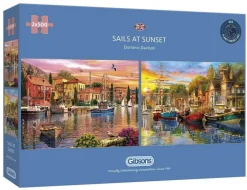 Gibsons 1000 Pieces* - Sails At Sunset - 2 X 500 Piece Jigsaw Puzzle