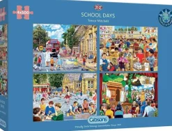 Gibsons 500 Pieces* - School Days - 4 X 500 Piece Jigsaw Puzzle