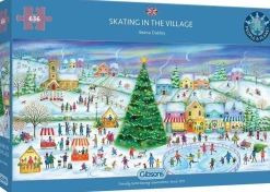 Gibsons 1000 Pieces* - Skating In The Village - 636 Piece Jigsaw Puzzle