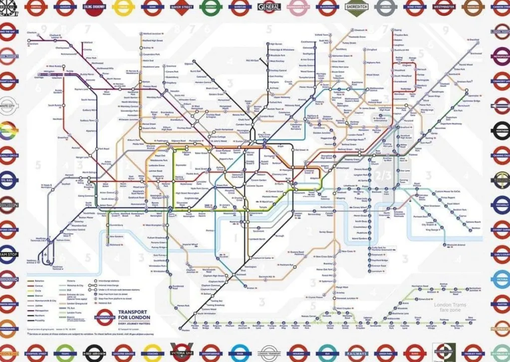 Gibsons 500 Pieces* - Tfl London Underground Map - 500 Piece Jigsaw Puzzle