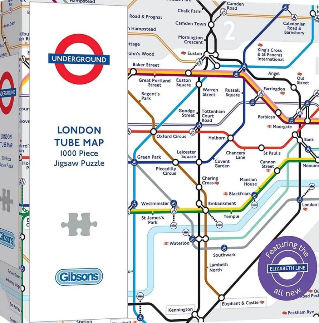 Gibsons 1000 Pieces* - Tfl London Underground Map - 1000 Piece Jigsaw Puzzle