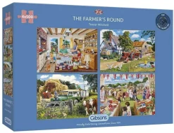 Gibsons 500 Pieces* - The Farmer'S Round - 4 X 500 Piece Jigsaw Puzzle