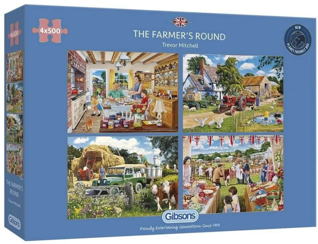 Gibsons 500 Pieces* - The Farmer'S Round - 4 X 500 Piece Jigsaw Puzzle
