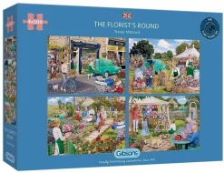 Gibsons 500 Pieces* - The Florist'S Round - 4 X 500 Piece Jigsaw Puzzle